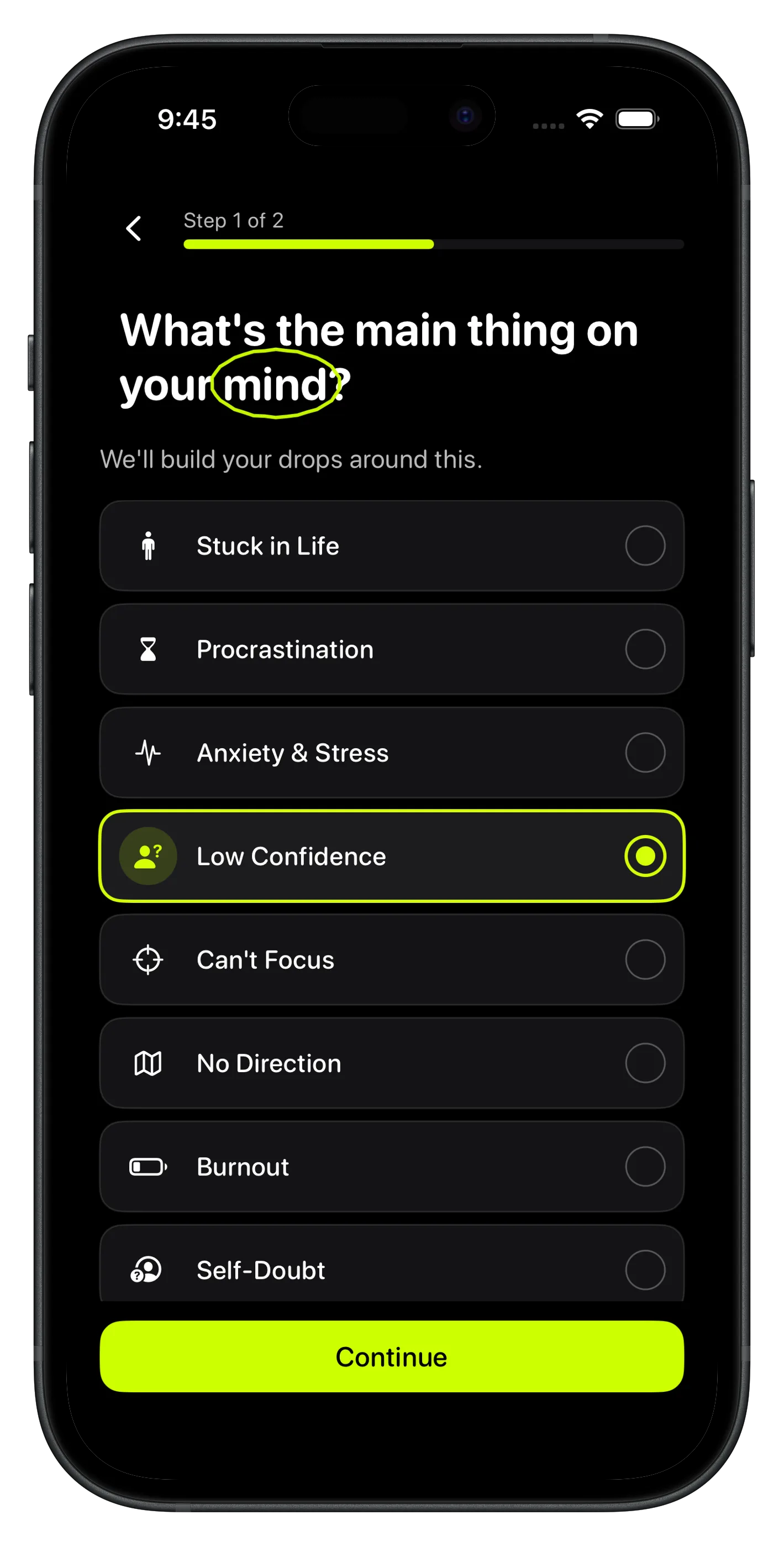Escolha sua vibração Hype